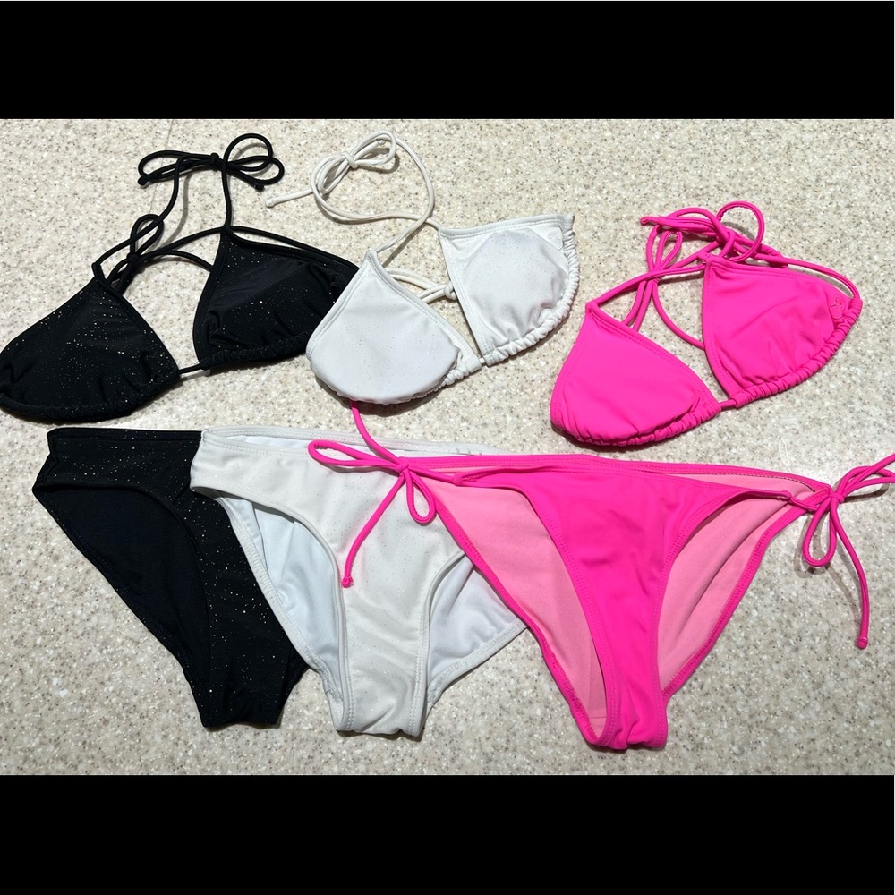 Op | 3 Triangle Bikini Swimsuit Bundle Size Medium